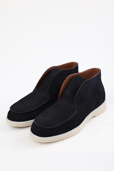 5in1Canpolat Παπούτσια μπλέ Navy Suede 21369