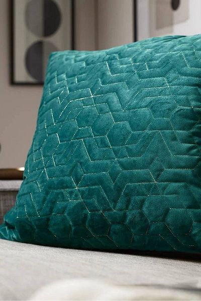 Tchibo Velvet Throw Pillow Cover 50 L x 50 W cm, Green