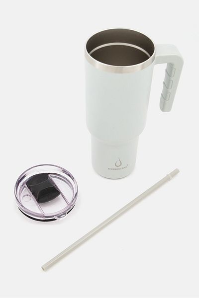 Hydroclear Tumbler With Handle And Straw Lid 1,2L, Light Grey