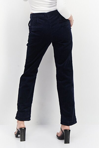 Esprit Women Wide Leg Ribbed Corduroy Pants, Navy