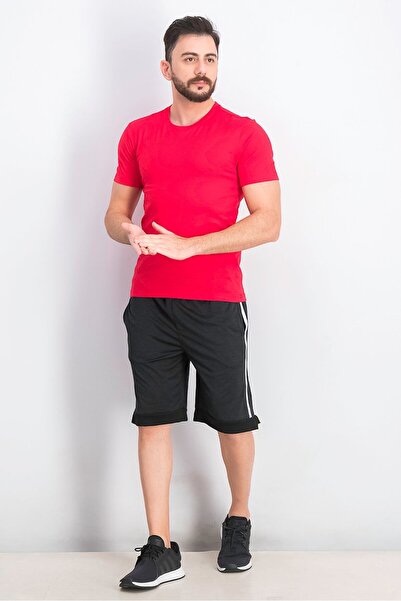 Reebok Men Solid Short Sleeve Sportswear T-shirt, Red