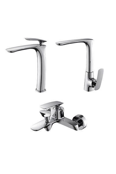 Newarc Slim Çanak Lavabo,Banyo,Evye Batarya Set 121001-121511-121531