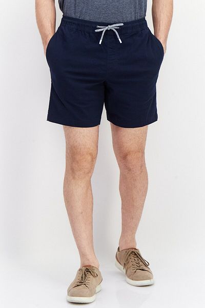 Perry Ellis شورت شينو سادة للرجال بطول 9 بوصات، أزرق داكن