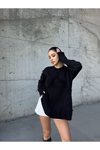 Ekim Store Tasseled Basic Knitwear Sweater