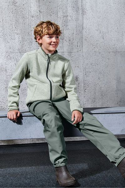 Tchibo Toddlers Boy Soft Shell Hose Trouser, Sage Green