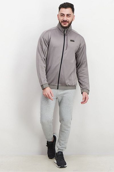 adidas Men Sportswear Fit Long Sleeve Brand Logo Track Jacket, Grey