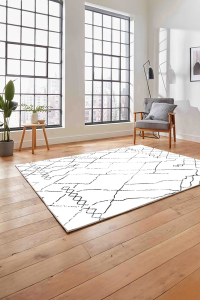 Napoli Home Printed Nordic Pattern Striped Washable Non-Slip Runner Kitchen Living Room Carpet