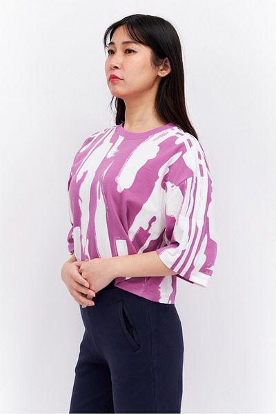 adidas Women Sportswear Fit Short Sleeve Outdoor Top, Multicolor