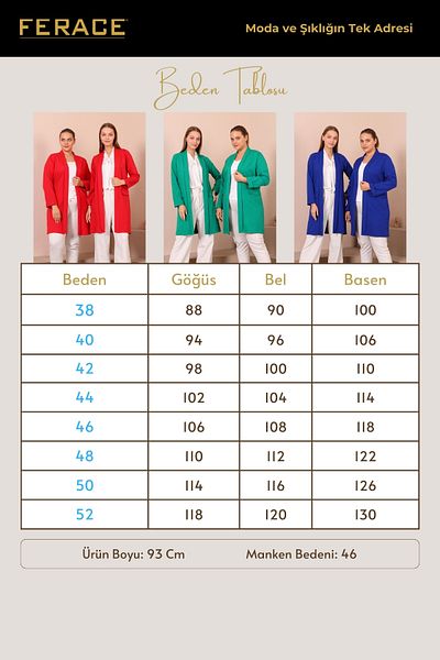 Ferace Blazer Plus Size Γυναικείο Μπουφάν Hijab Ρούχα Blazer Παλτό