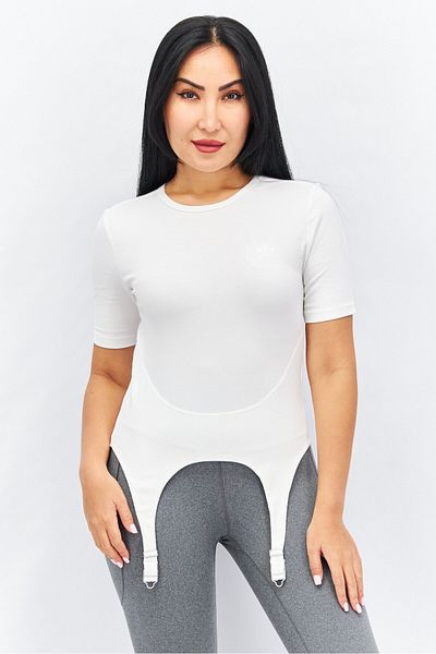 Adidas Originals Women Sportswear Fit Short Sleeve Outdoors Tops, White