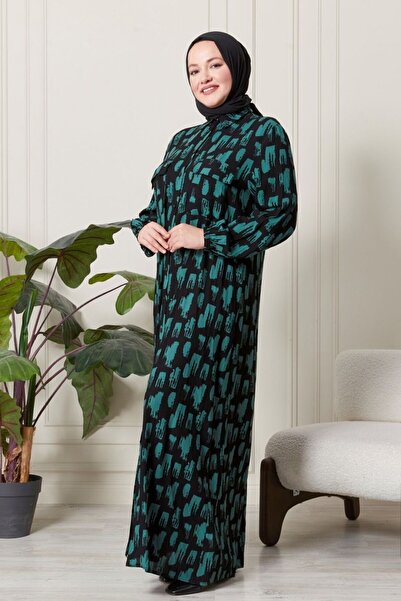 Ferace Kadin Buyuk Beden Oversize Rahat Kalıp Yazlik Elbise Alaçatı Model