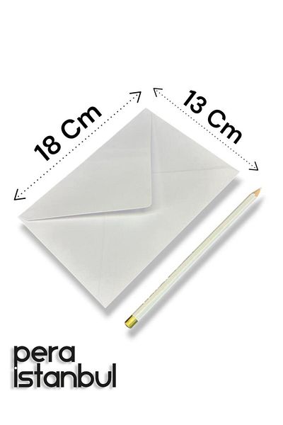 Pera İstanbul 100Pcs 13*18 White Invitation Card Luxury Greeting Card Letter Seal Wallet Large Capacity Bag Envelope