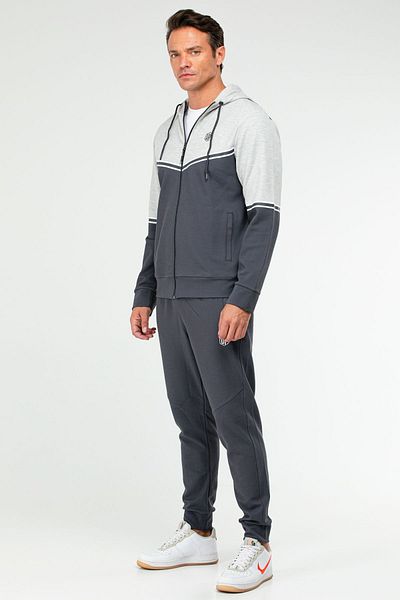 speedlife Smoked Regular Cotton Hooded Men's Tracksuit Set Xa1770