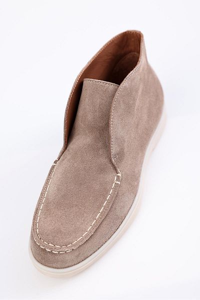 5in1Canpolat Ανοιχτό βιζόν Suede High Top Παπούτσια 21369
