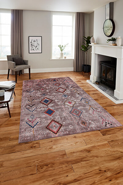 Napoli Home Digital Printed Nordic Ethnic Pattern Washable Non-Slip Runner Kitchen Living Room Carpet