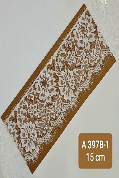 KARAASLAN Beyaz Sakallı Kirpikli Dantel 15 Cm (3 MT)
