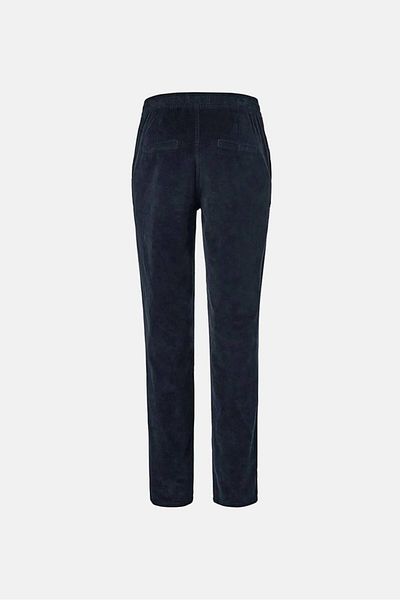 Tchibo Women Regular Fit Drawstring Corduroy Pants, Navy