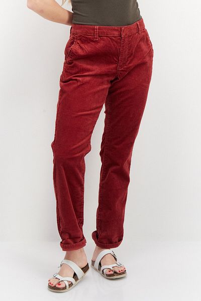 Esprit Women Wide Leg Ribbed Corduroy Pants, Red