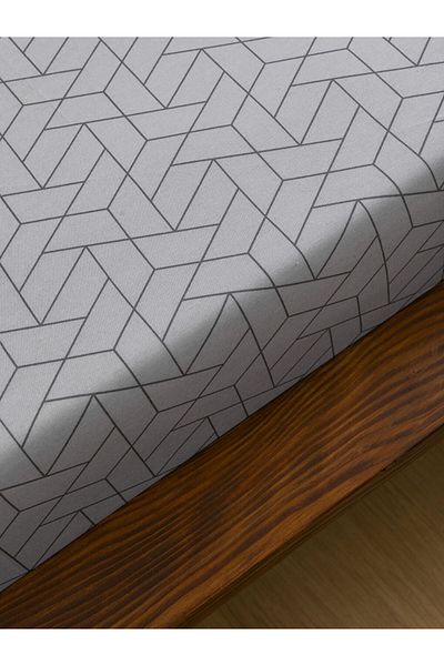 LC Waikiki LCW ملاءة سرير مطاطية مزدوجة منقوشة 160x200x30
