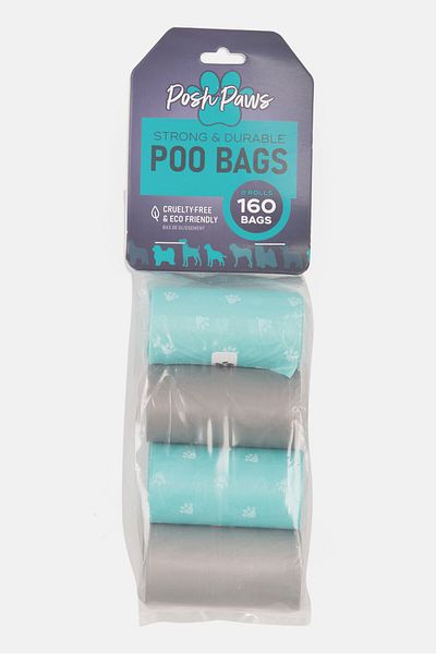 Posh Paws 160 Pieces Strong And Durable Poo Bags, Assorted