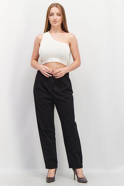 Esprit Women Regular Fit Solid 28 Length Chino Pants, Black
