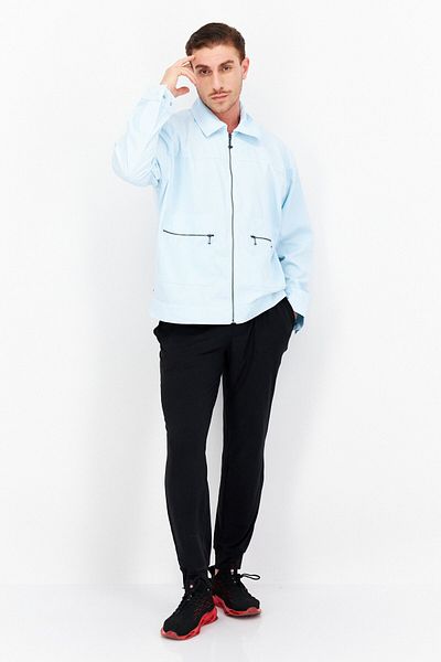 adidas Men Sportswear Fit Brand Logo Training Jackets, Sky Blue