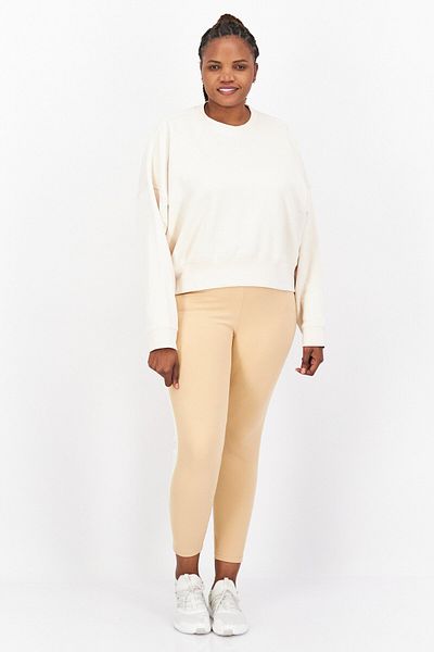 adidas Women Regular Fit Embroidered Logo Sweatshirt, Cream