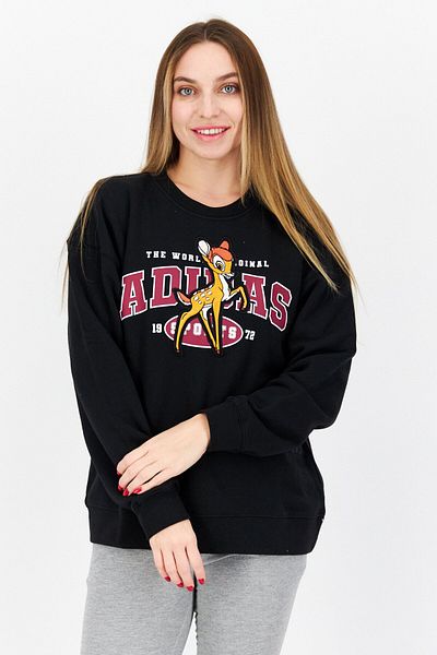 adidas Women Sportswear Fit Outdoor Sweatshirt, Black Combo