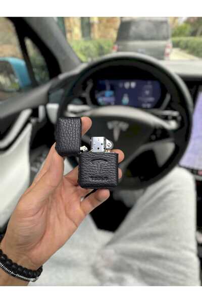 VİSSO Visso 1933 Hakiki Dana Derisi El Yapımı Benzinli Çakmak Ve Kılıfı Tesla...
