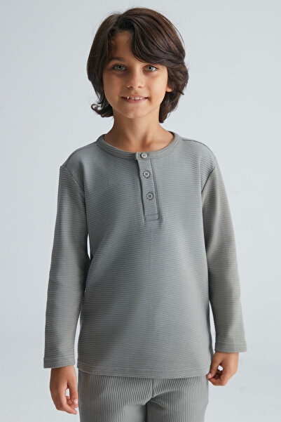 GRIMELANGE Gıannıs Erkek Çocuk Pamuk-viskon Gri Eşofman Altı