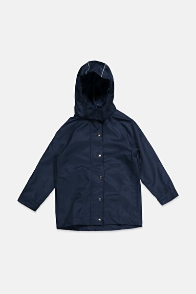 Tchibo Kids Boy Hooded Long Sleeve Plain Rain Jacket, Navy