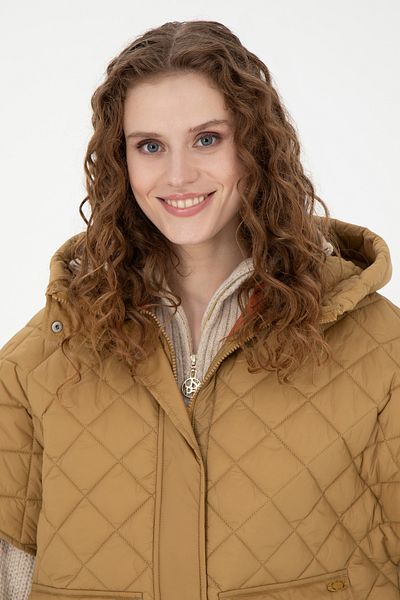 U.S. Polo Assn. Γυναικείο παλτό ανοιχτό χακί 50273143 -VR183