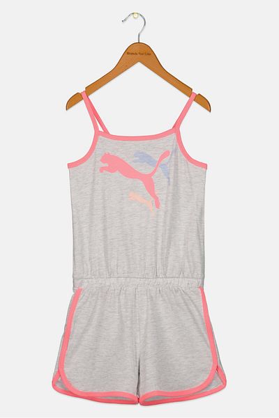 Puma Kids Girl Sportwear Fit Sleeveless Romper, Pink