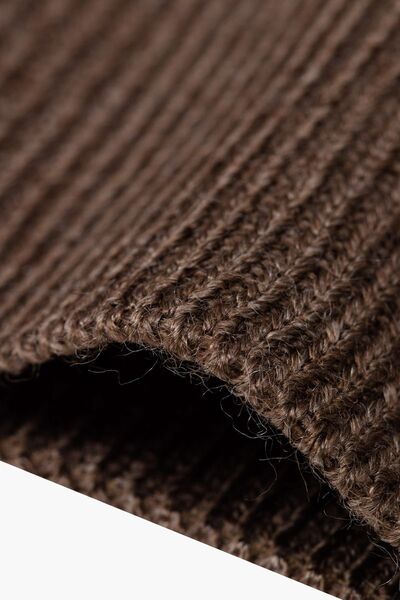 hateko Светлокафяв мъжки пуловер с класическа кройка и поло яка