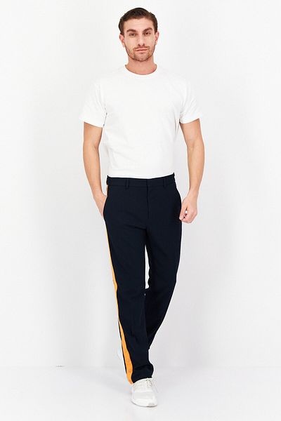 Esprit Men Straight Fit Textured Jogger Pants, Navy