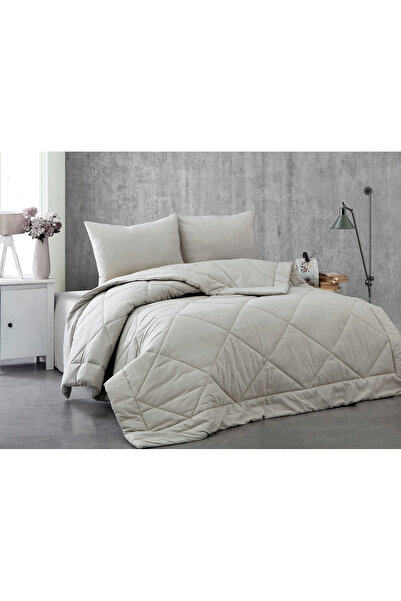 Komfort Home Battal Boy %100 Pamuk Kumaş Yorgan / Gri