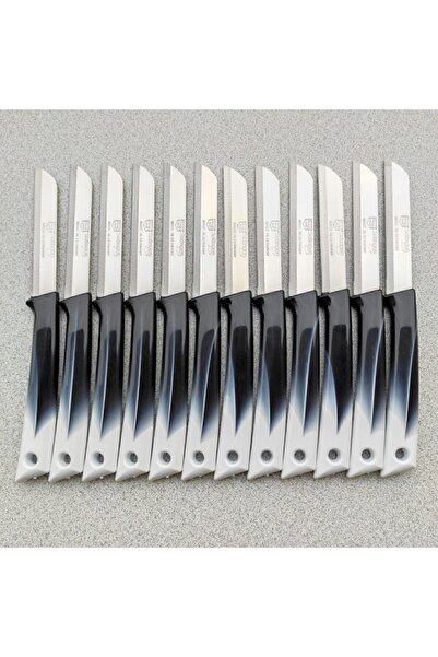 Solingen Meyve Bıçak Seti 12li Siyah Ebruli Elegans