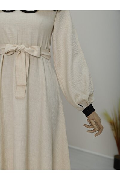 Modamorfo Λινό Φόρεμα - Σχέδιο με γιακά