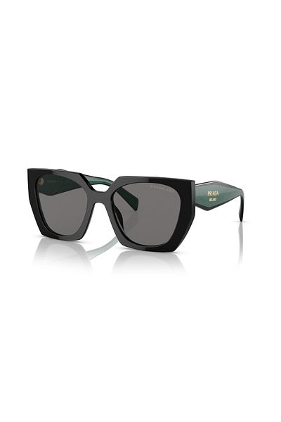 Prada Woman Rectangle Sunglasses- Pr 15ws - Lense Size:54mm - Black
