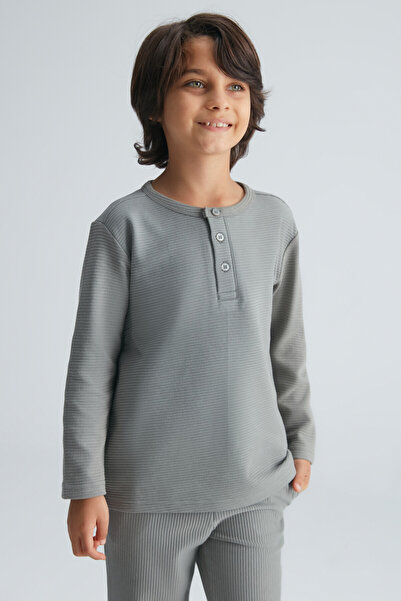 GRIMELANGE Gıannıs Erkek Çocuk Pamuk-viskon Gri Eşofman Altı
