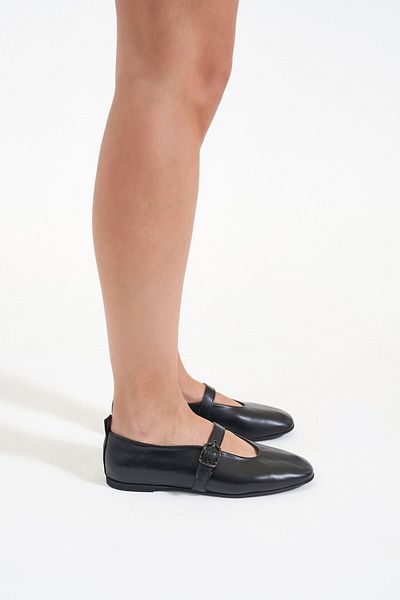 Louis Cardy Balerini de damă Vitus Black din piele naturală