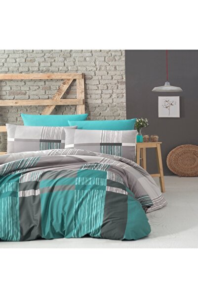 Komfort Home Double Ranforce Duvet Cover Set (ESTELA TURQUOISE)