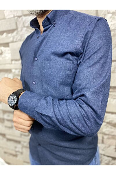 BENESSE кашеміровий меланж, одна кишеня, сорочка з довгими рукавами