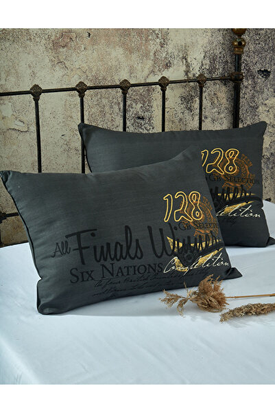 Komfort Home Printed Cotton Silicone Filled Pillow 50x70 Cm / 1 Piece