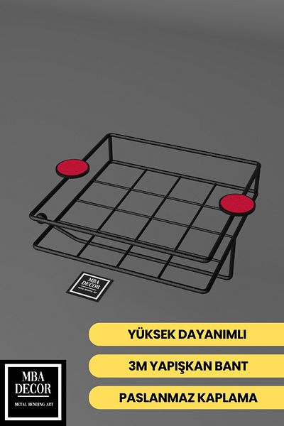 mba decor metal bending art Черен, без сглобяване, лесен монтаж, ергономичен дизайн на поставка за салфетки и кухненска хартия - модерна кухненска маса