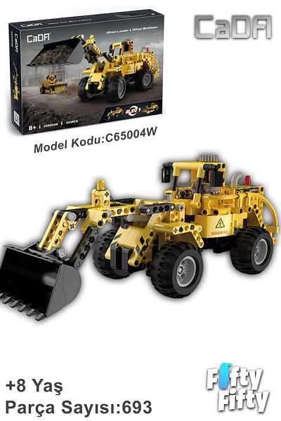 Vagonlife C65004W Model Cada Construction Engineering Vehicle Series - 693 Piece Toy Construction Set
