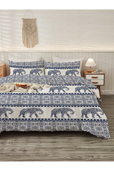 Evmila Σετ Παπλωματοθήκη με Μοντέρνο Σχέδιο και Στάμπα Διπλό 200x220 εκ. με 2...