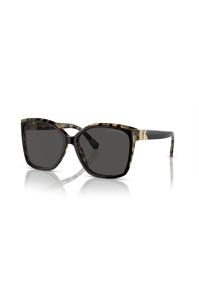 Michael Kors Woman Square Sunglasses- Mk 2201 - Lense Size:58mm - Black / Amber Tortoise