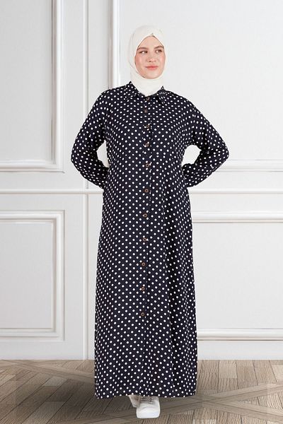 Ferace Καλοκαιρινό φόρεμα Hijab με τραγανό σχέδιο