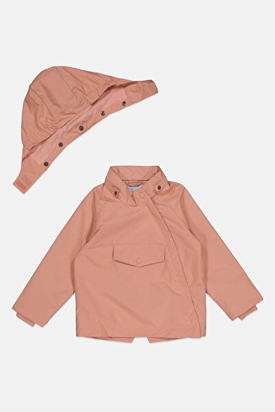 Tchibo Toddlers Girl Hooded Plain Thermal Jacket, Pink